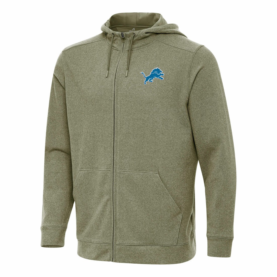 Detroit Lions Antigua Effortless Full-Zip Hoodie - Olive - NFL