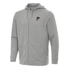 Atlanta Falcons Antigua Effortless Full-Zip Hoodie - Heather Gray - NFL
