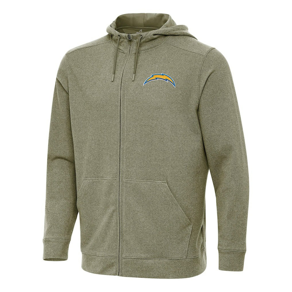 Los Angeles Chargers Antigua Effortless Full-Zip Hoodie - Olive - NFL