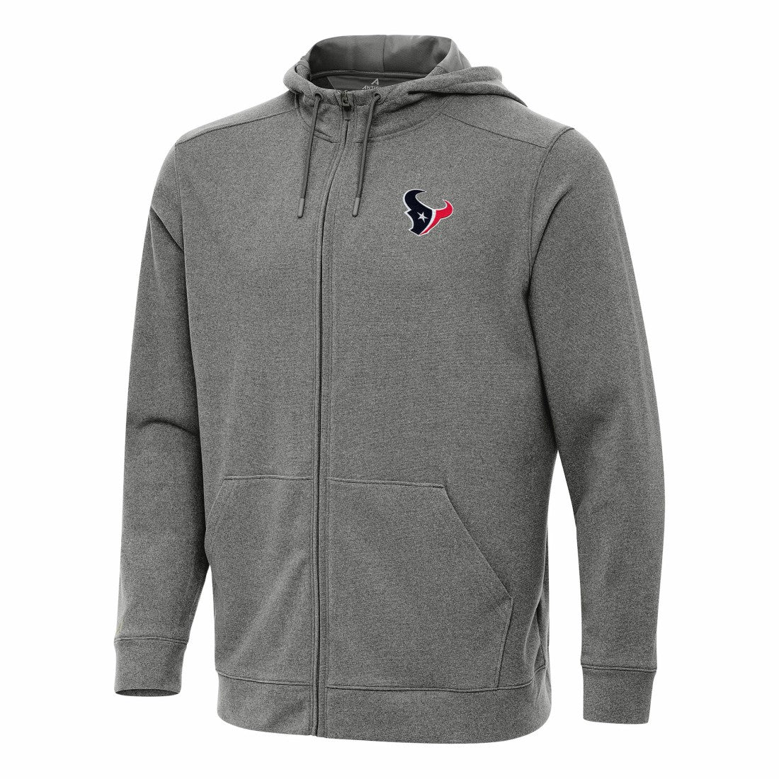 Houston Texans Antigua Effortless Full-Zip Hoodie - Heather Black - NFL