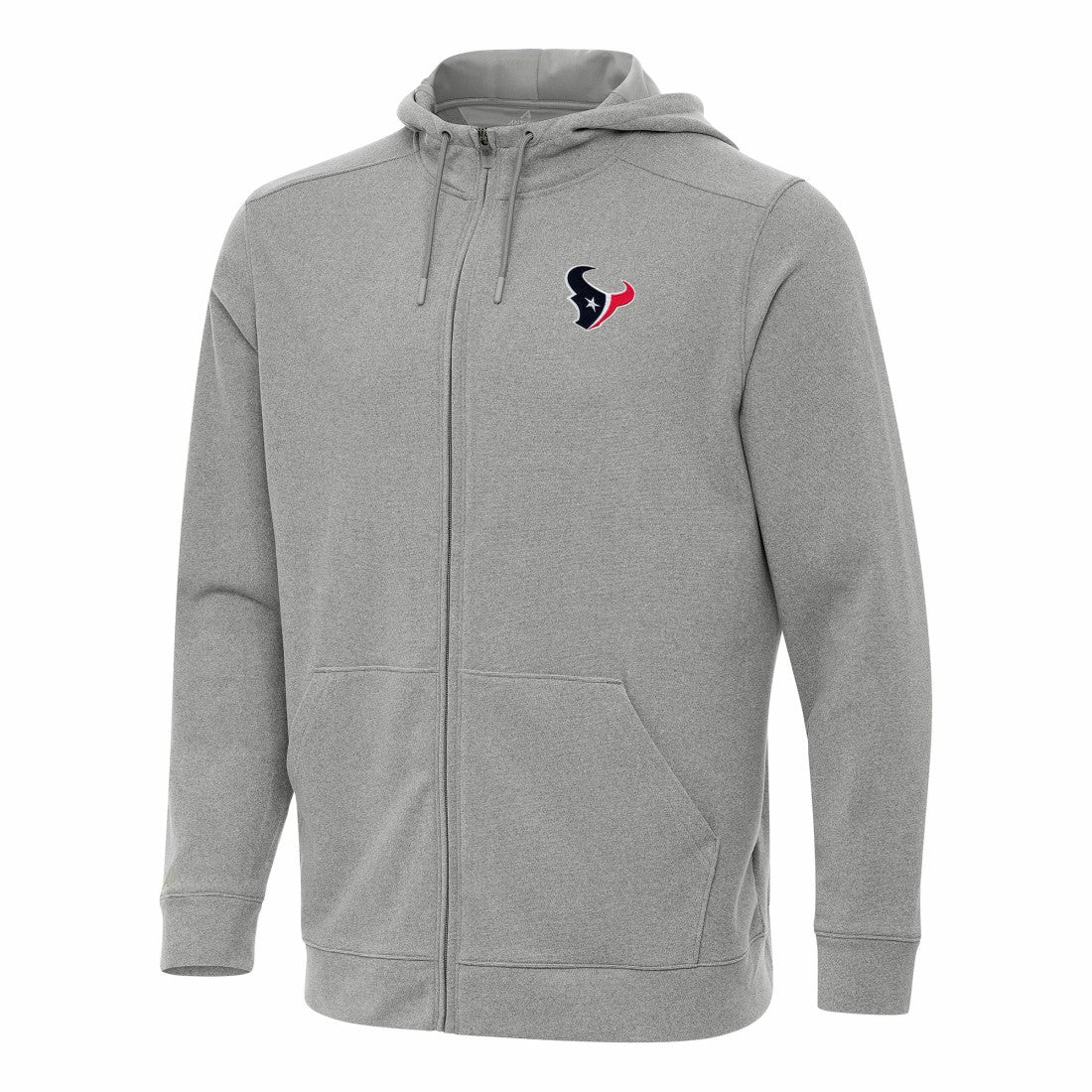 Houston Texans Antigua Effortless Full-Zip Hoodie - Heather Gray - NFL