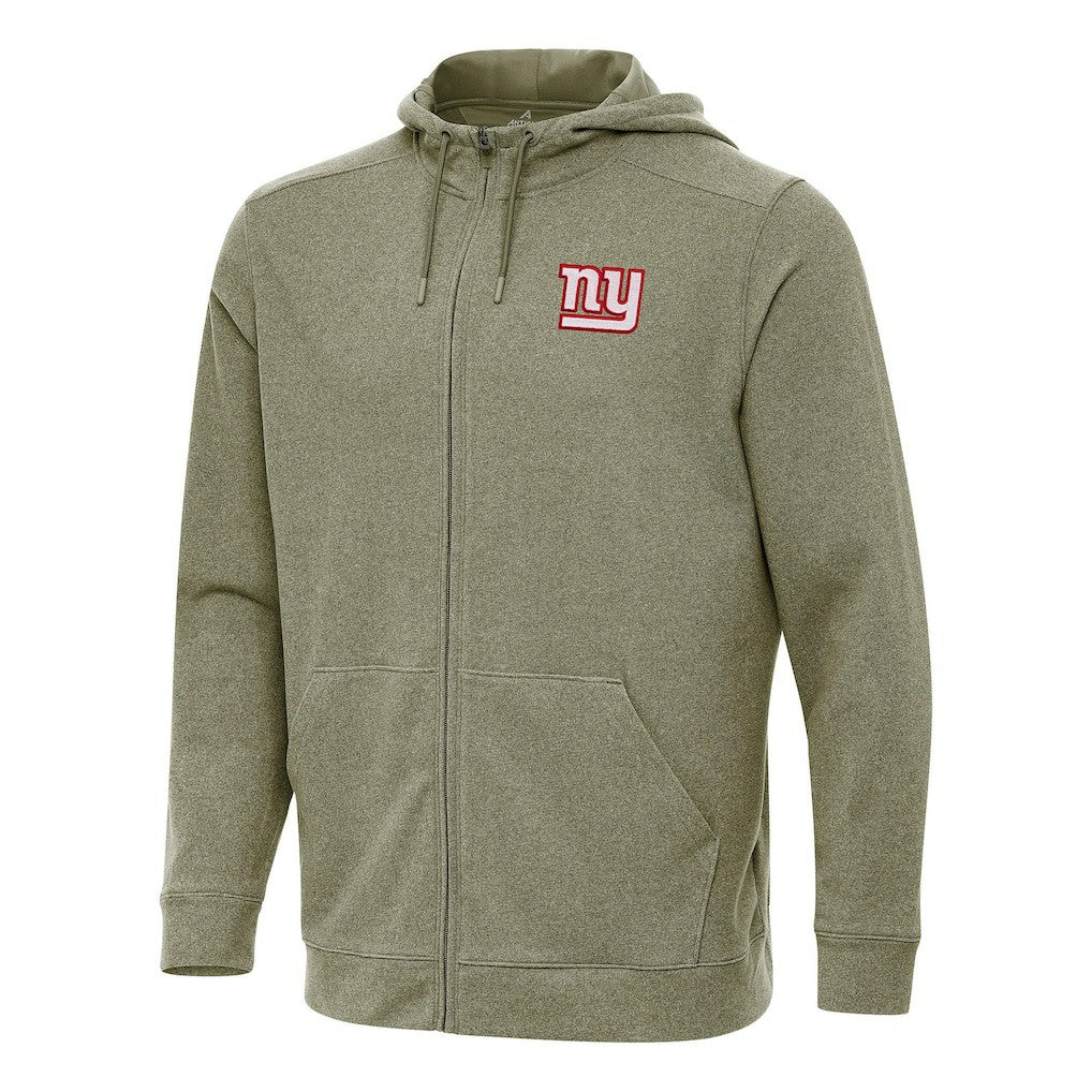 New York Giants Antigua Effortless Full-Zip Hoodie - Olive - NFL