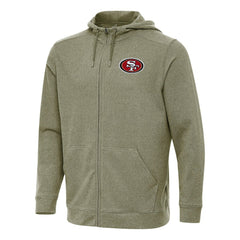 San Francisco 49ers Antigua Effortless Full-Zip Hoodie - Olive - NFL