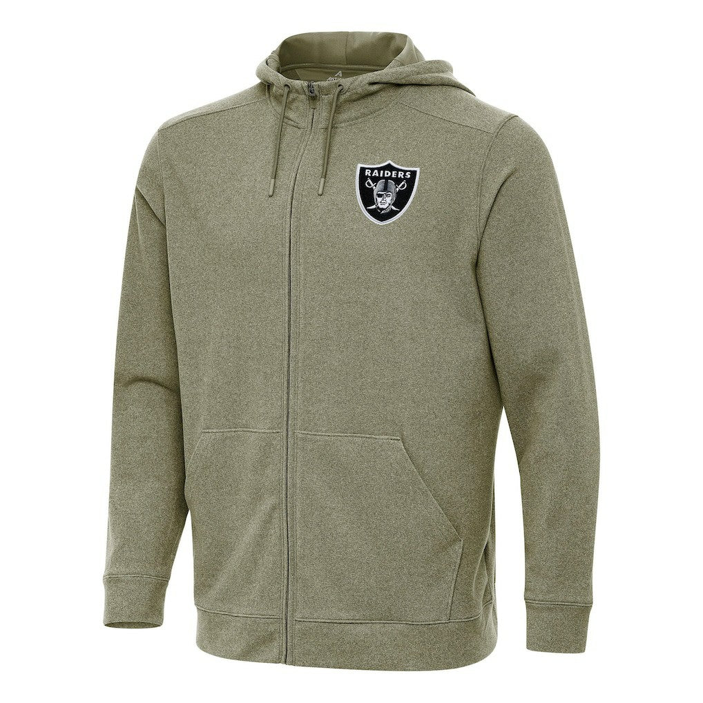 Las Vegas Raiders Antigua Effortless Full-Zip Hoodie - Olive - NFL