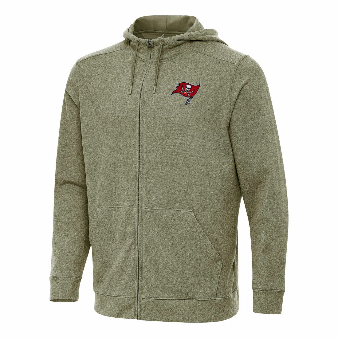 Tampa Bay Buccaneers Antigua Effortless Full-Zip Hoodie - Olive - NFL