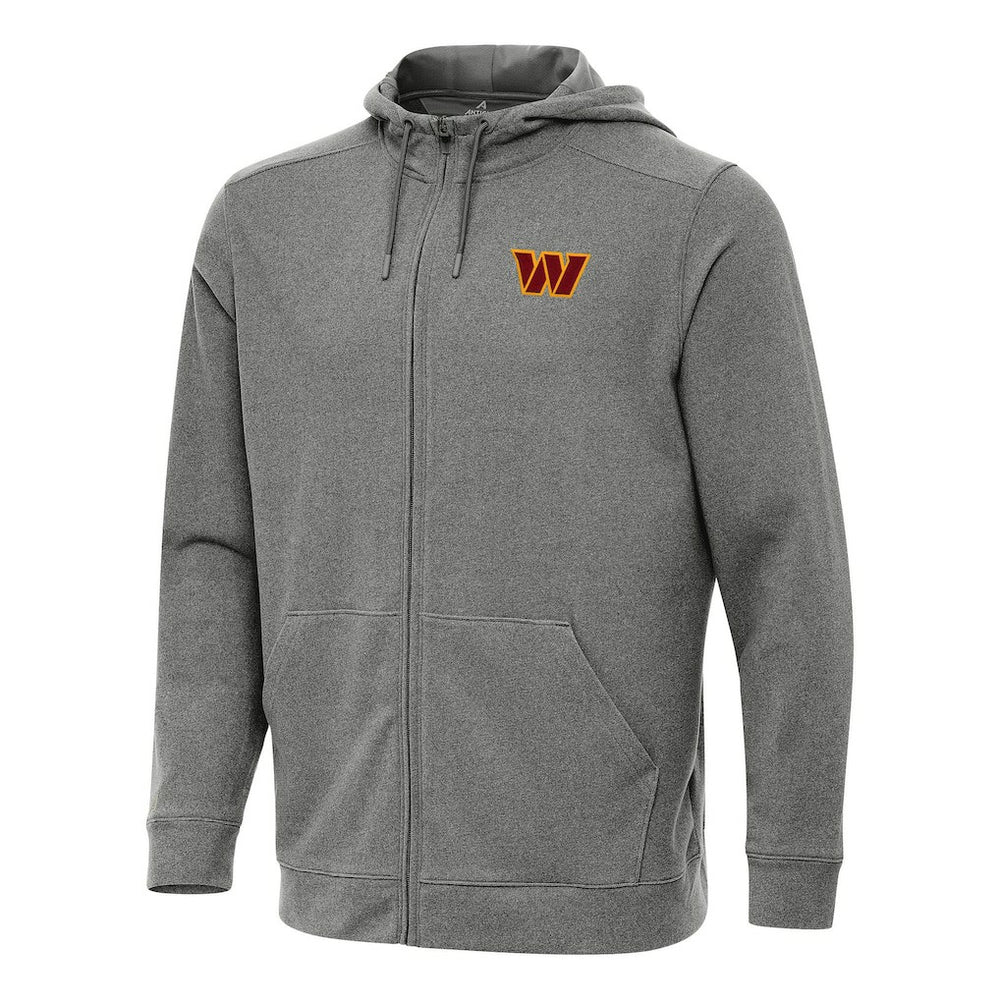 Washington Commanders Antigua Effortless Full-Zip Hoodie - Heather Black - NFL