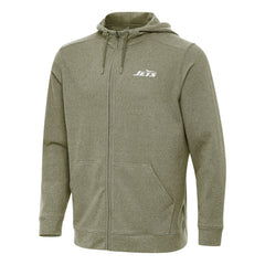 New York Jets Antigua Effortless Full-Zip Hoodie - Olive - NFL