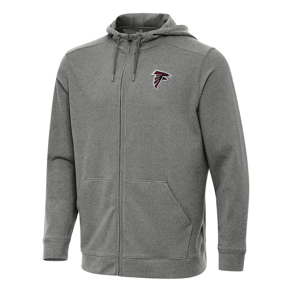 Atlanta Falcons Antigua Effortless Full-Zip Hoodie - Heather Black - NFL