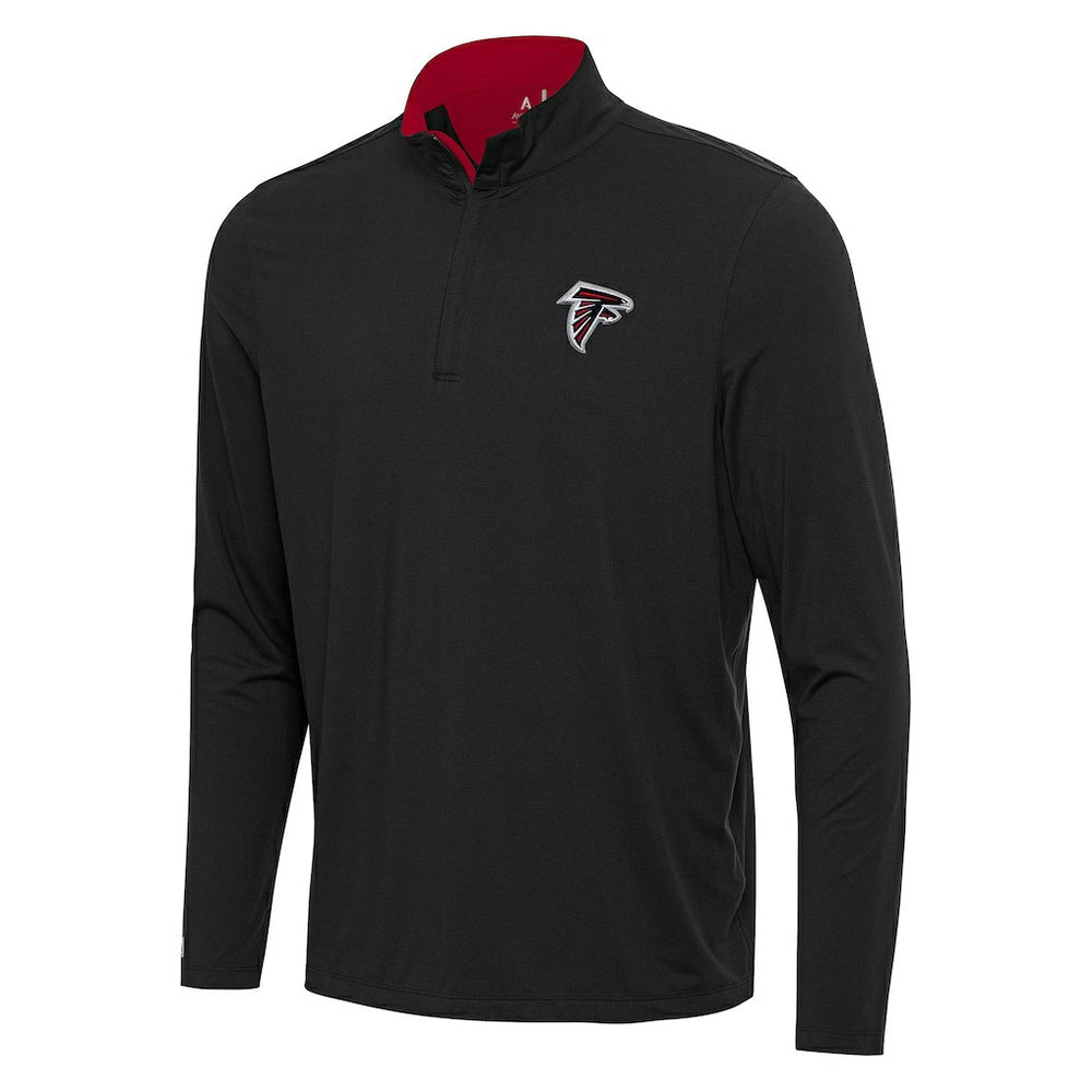 Atlanta Falcons Antigua Content Quarter-Zip Pullover Top - Black/Red - NFL