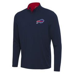 Buffalo Bills Antigua Content Quarter-Zip Pullover Top - Navy/Red - NFL
