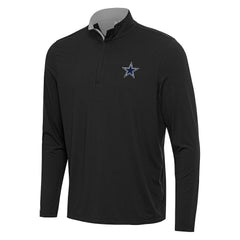 Dallas Cowboys Antigua Content Quarter-Zip Pullover Top - Black/Gray - NFL