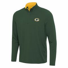 Green Bay Packers Antigua Content Quarter-Zip Pullover Top - Green/Gold - NFL
