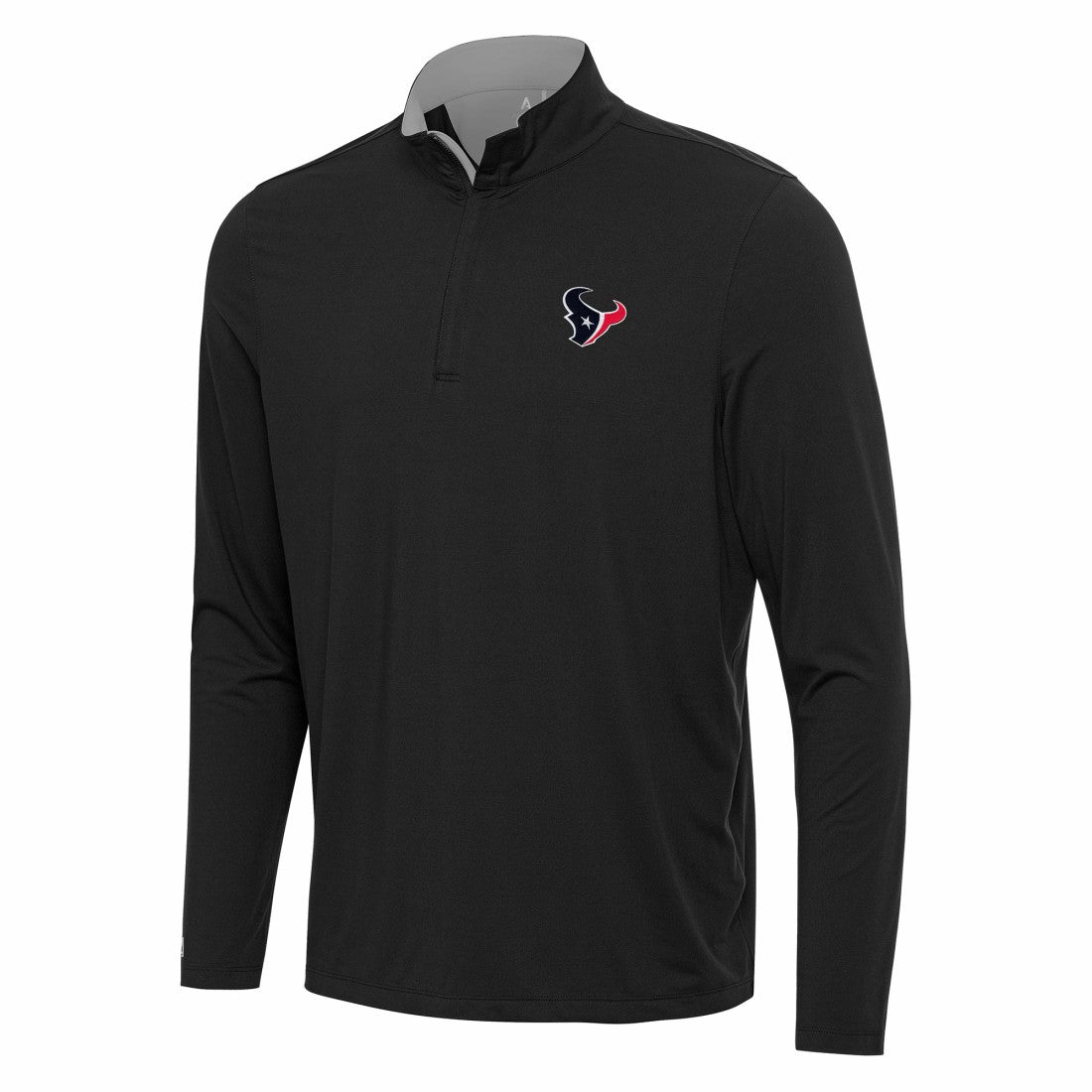Houston Texans Antigua Content Quarter-Zip Pullover Top - Black/Gray - NFL