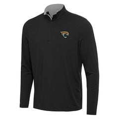 Jacksonville Jaguars Antigua Content Quarter-Zip Pullover Top - Black/Gray - NFL