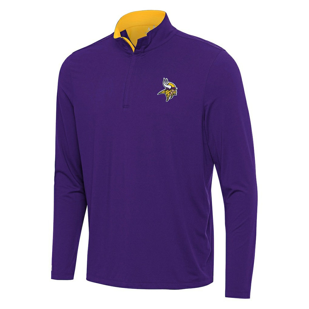Minnesota Vikings Antigua Content Quarter-Zip Pullover Top - Purple/Gold - NFL