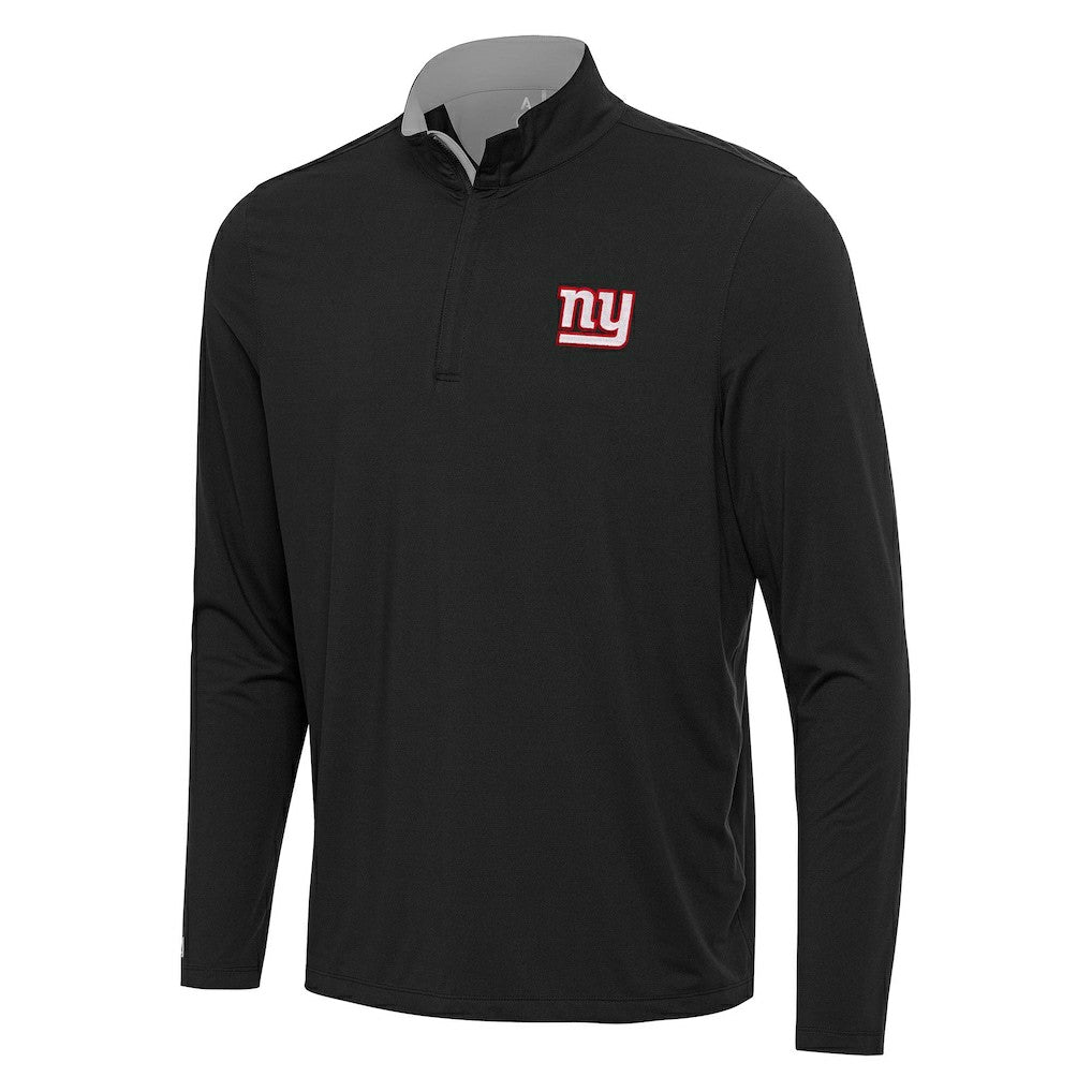 New York Giants Antigua Content Quarter-Zip Pullover Top - Black/Gray - NFL