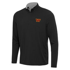 Washington Commanders Antigua Content Quarter-Zip Pullover Top - Black/Gray - NFL