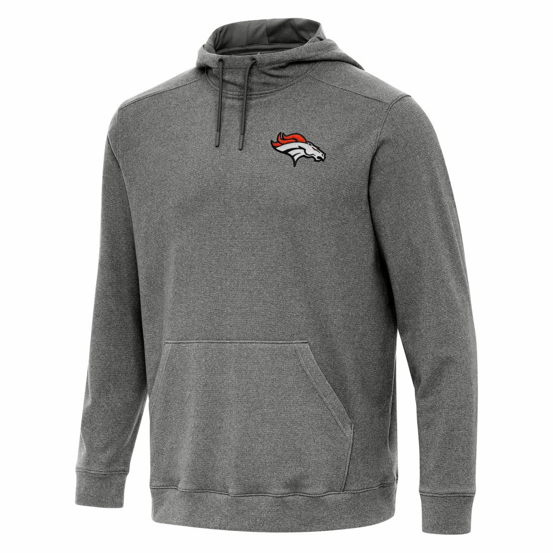 Denver Broncos Antigua Cloud Pullover Hoodie - Heather Black - NFL