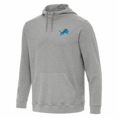 Detroit Lions Antigua Cloud Pullover Hoodie - Heather Gray - NFL