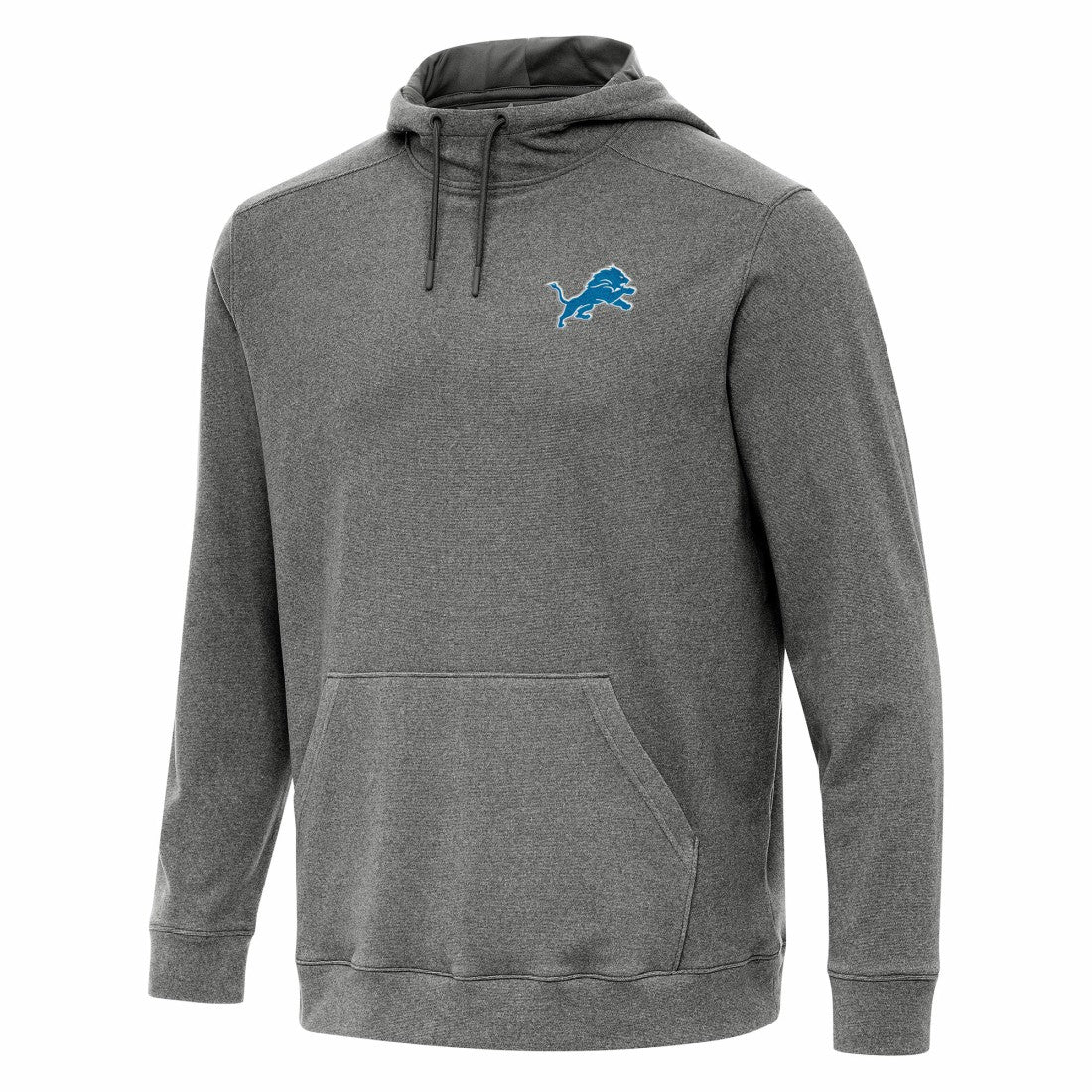 Detroit Lions Antigua Cloud Pullover Hoodie - Heather Black - NFL