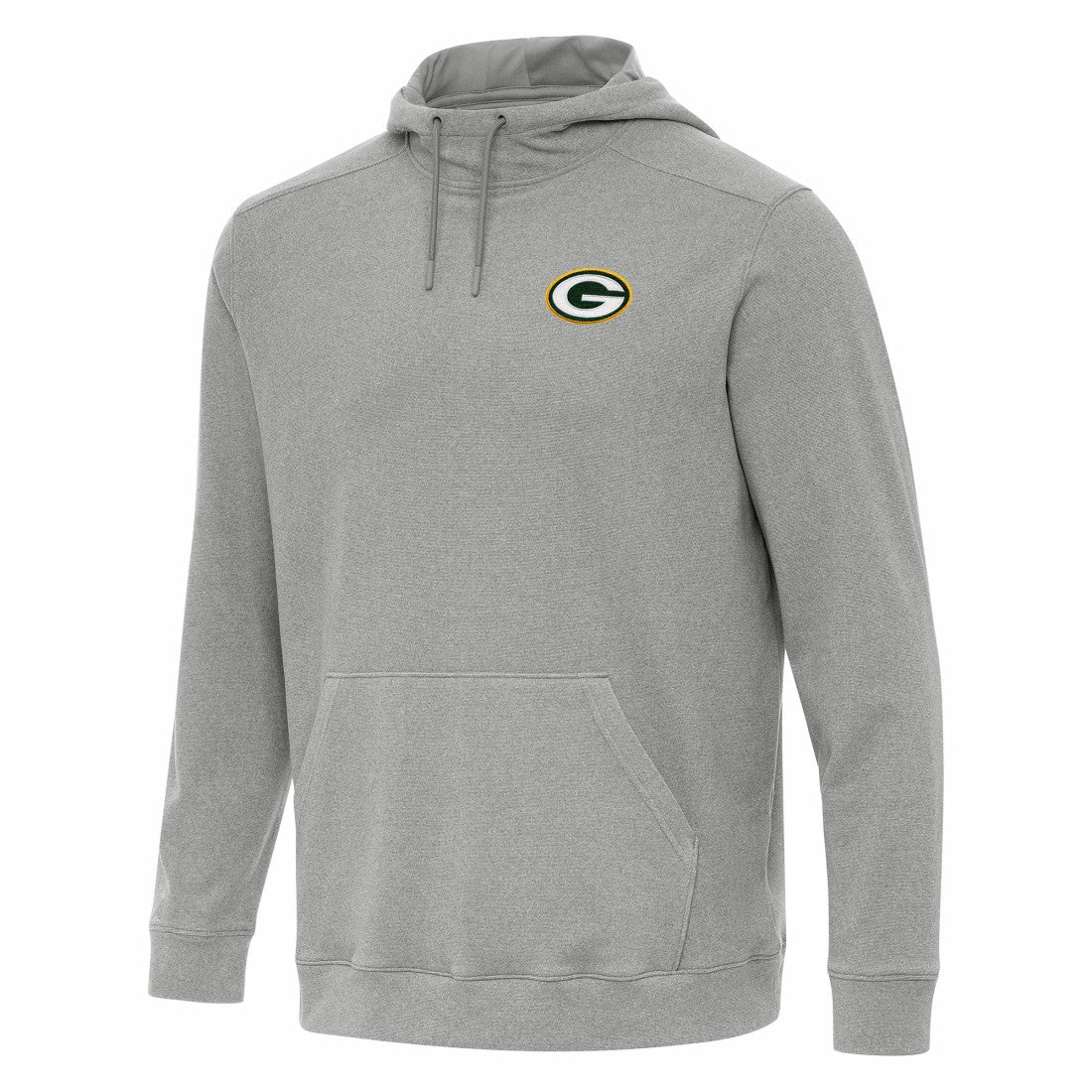 Green Bay Packers Antigua Cloud Pullover Hoodie - Heather Gray - NFL