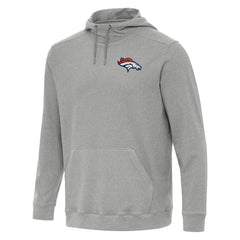 Denver Broncos Antigua Cloud Pullover Hoodie - Heather Gray - NFL