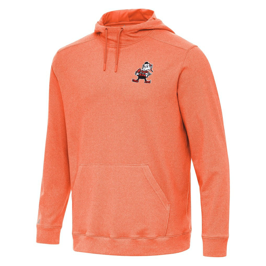 Cleveland Browns Antigua Cloud Pullover Hoodie - Heather Orange - NFL