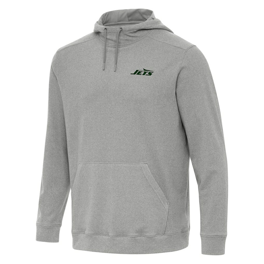 New York Jets Antigua Cloud Pullover Hoodie - Heather Gray - NFL