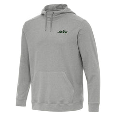 New York Jets Antigua Cloud Pullover Hoodie - Heather Gray - NFL