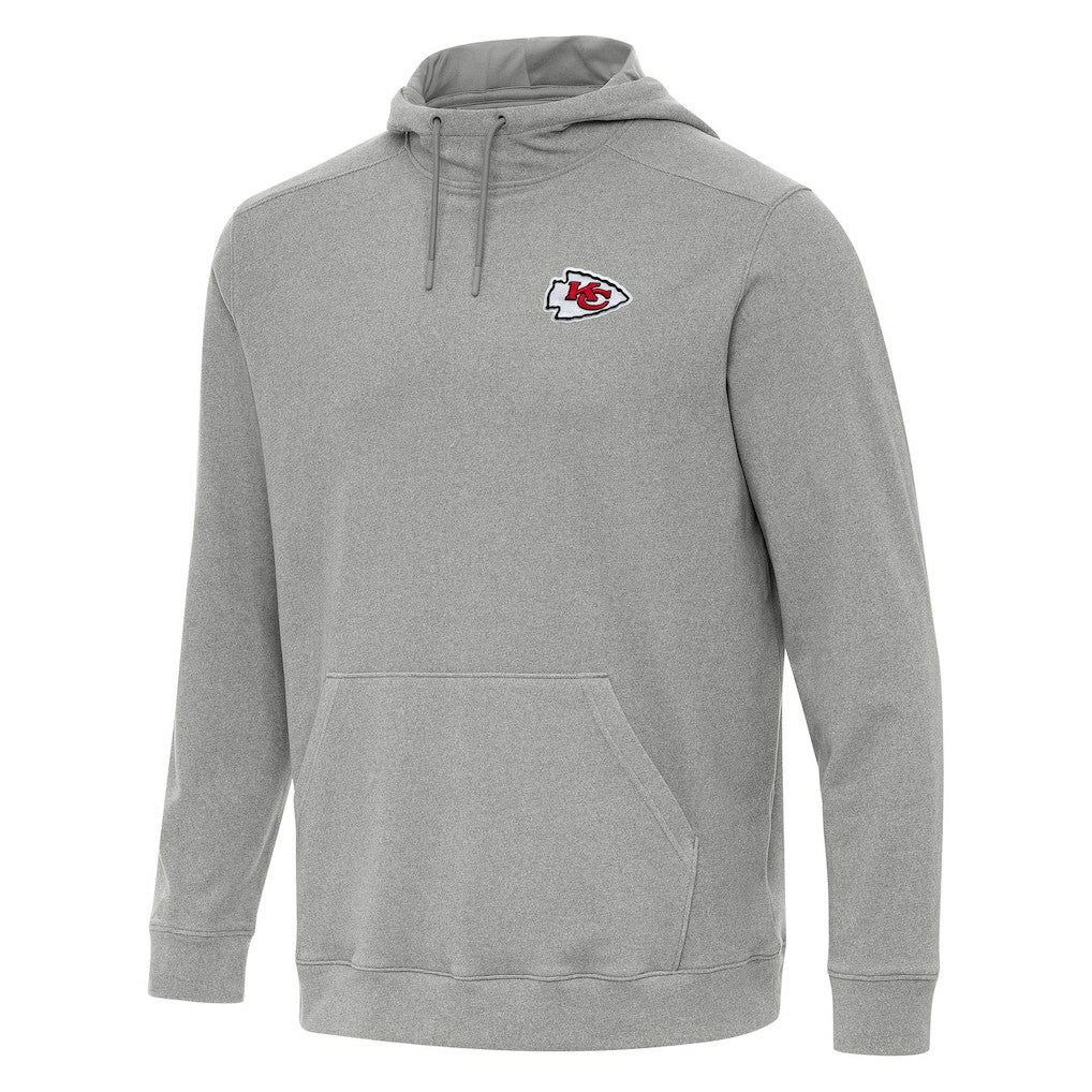 Kansas City Chiefs Antigua Cloud Pullover Hoodie - Heather Gray - NFL
