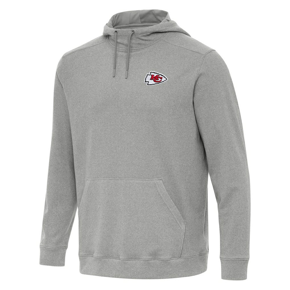 Kansas City Chiefs Antigua Cloud Pullover Hoodie - Heather Gray - NFL