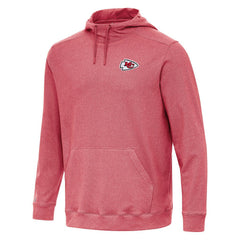 Kansas City Chiefs Antigua Cloud Pullover Hoodie - Heather Red - NFL