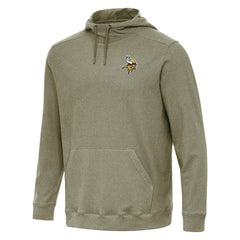 Minnesota Vikings Antigua Cloud Pullover Hoodie - Olive - NFL