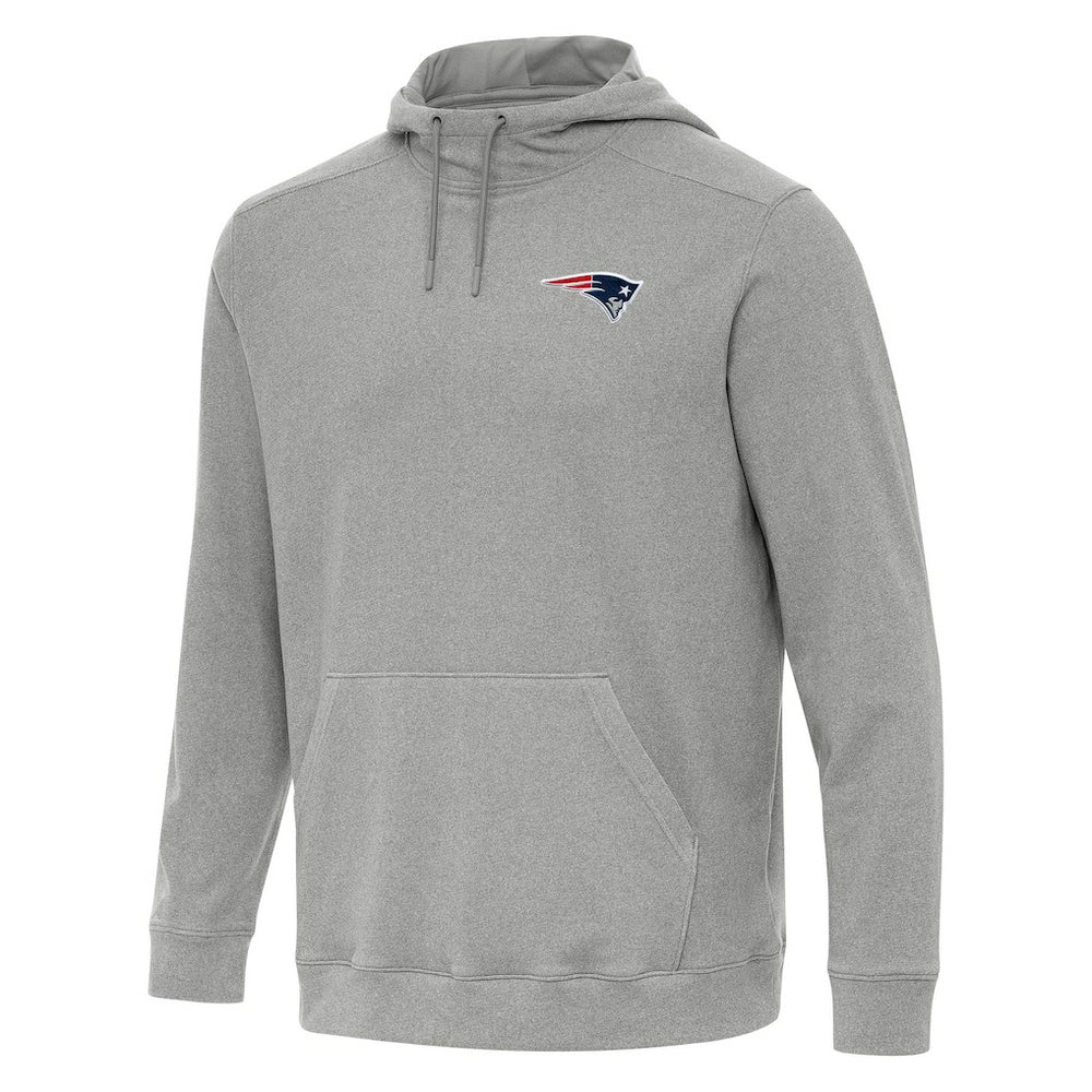 New England Patriots Antigua Cloud Pullover Hoodie - Heather Gray - NFL