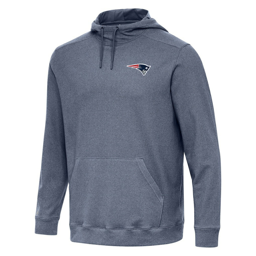New England Patriots Antigua Cloud Pullover Hoodie - Heather Navy - NFL