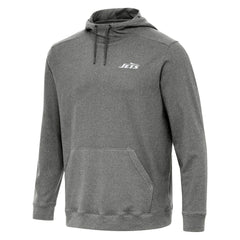 New York Jets Antigua Cloud Pullover Hoodie - Heather Black - NFL