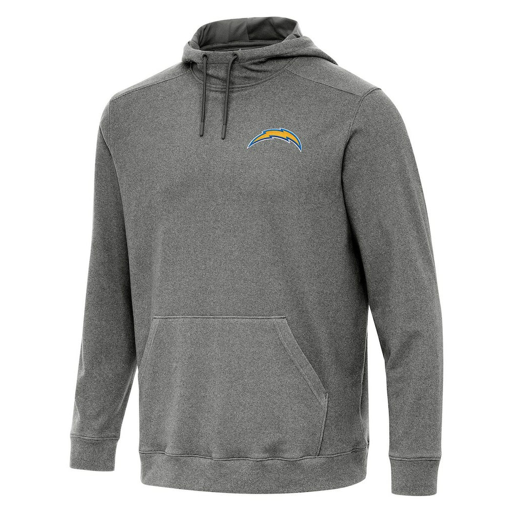 Los Angeles Chargers Antigua Cloud Pullover Hoodie - Heather Black - NFL