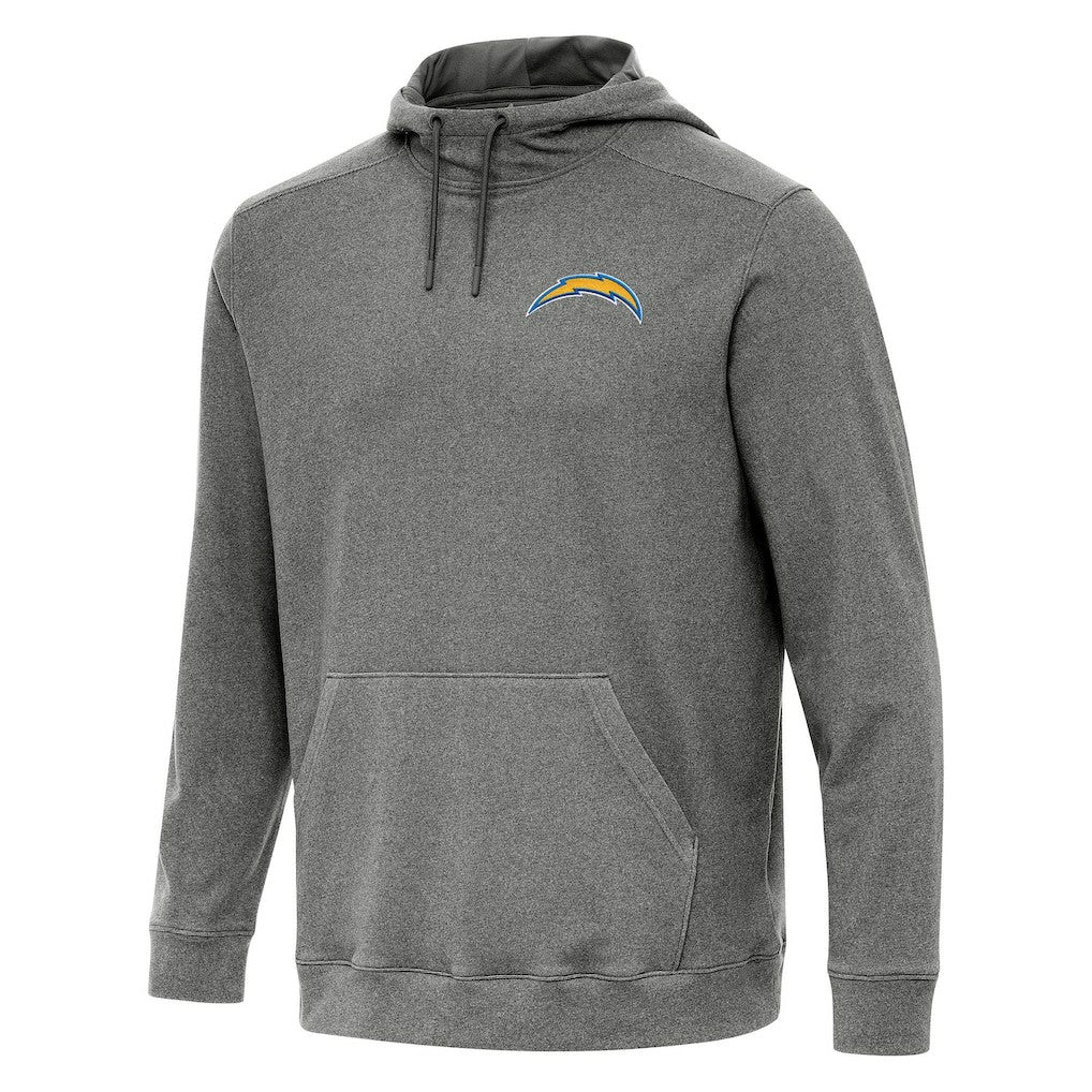 Los Angeles Chargers Antigua Cloud Pullover Hoodie - Heather Black - NFL