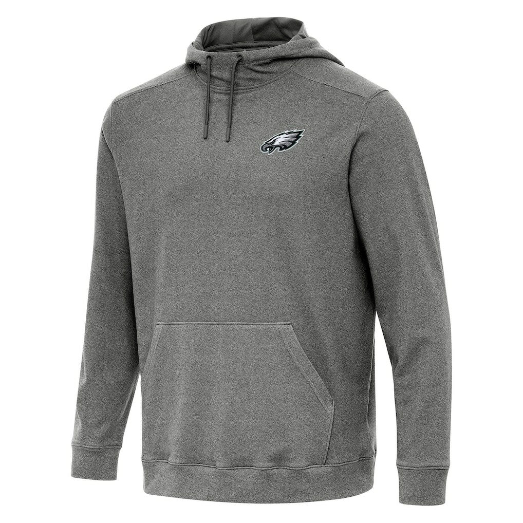 Philadelphia Eagles Antigua Cloud Pullover Hoodie - Heather Black - NFL