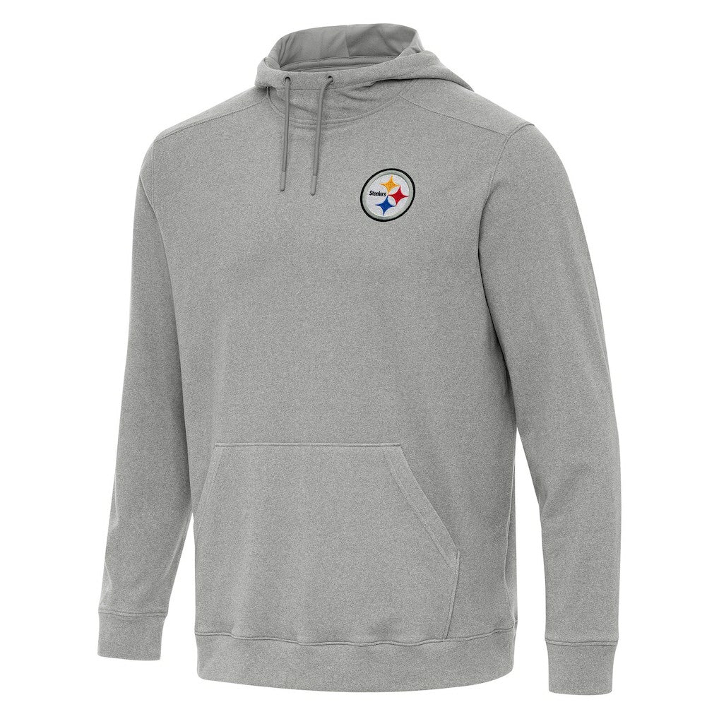 Pittsburgh Steelers Antigua Cloud Pullover Hoodie - Heather Gray - NFL