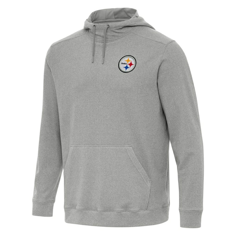 Pittsburgh Steelers Antigua Cloud Pullover Hoodie - Heather Gray - NFL
