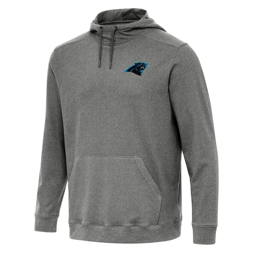 Carolina Panthers Antigua Cloud Pullover Hoodie - Heather Black - NFL