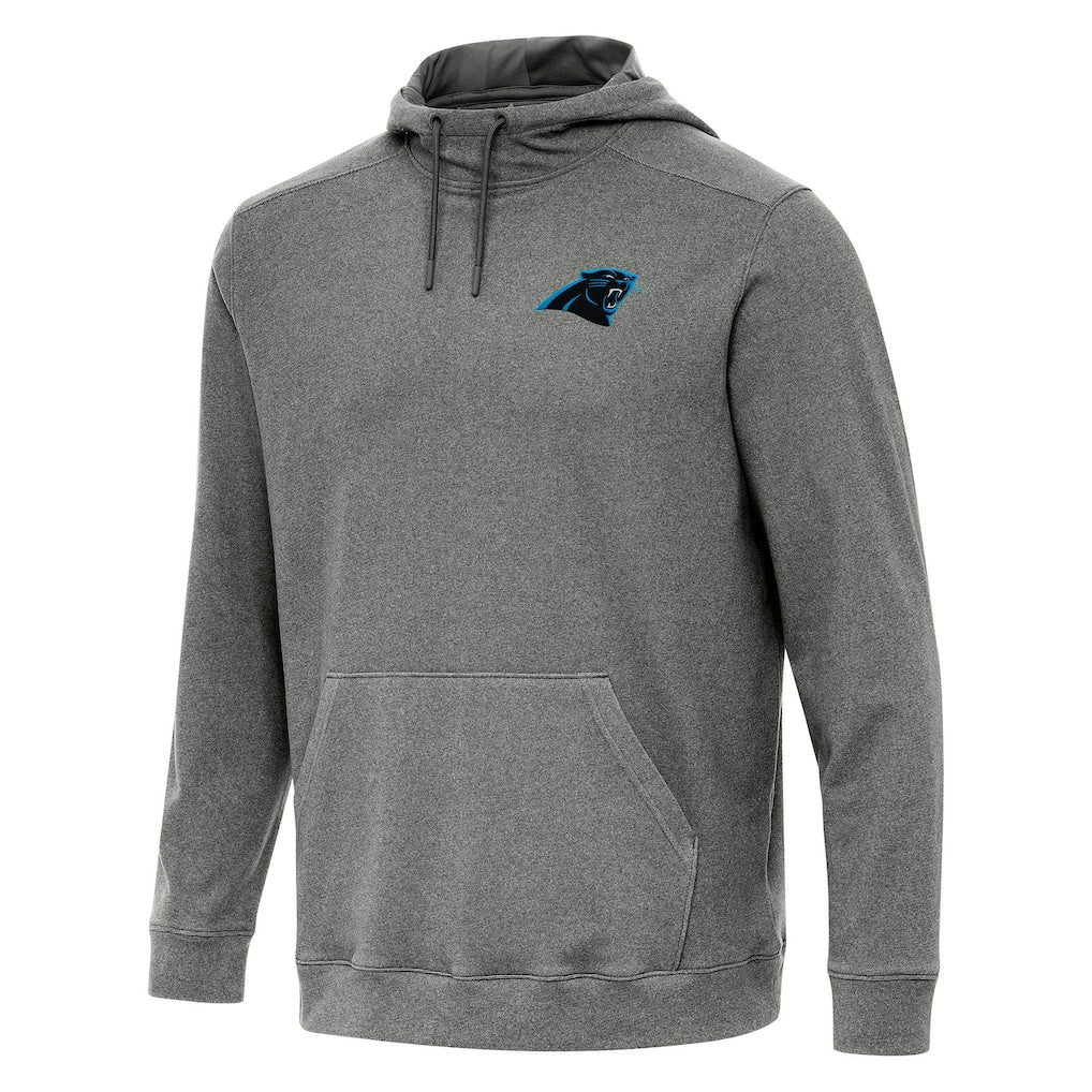 Carolina Panthers Antigua Cloud Pullover Hoodie - Heather Black - NFL