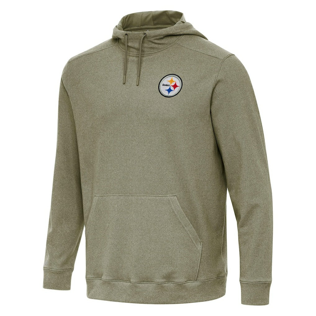 Pittsburgh Steelers Antigua Cloud Pullover Hoodie - Olive - NFL
