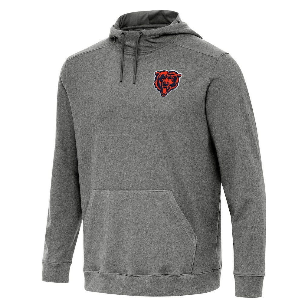 Chicago Bears Antigua Cloud Pullover Hoodie - Heather Black - NFL
