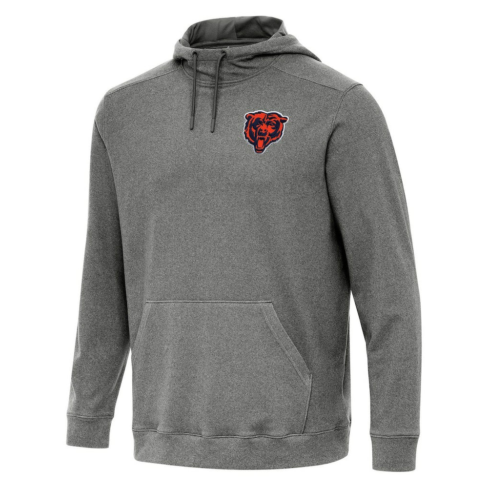 Chicago Bears Antigua Cloud Pullover Hoodie - Heather Black - NFL