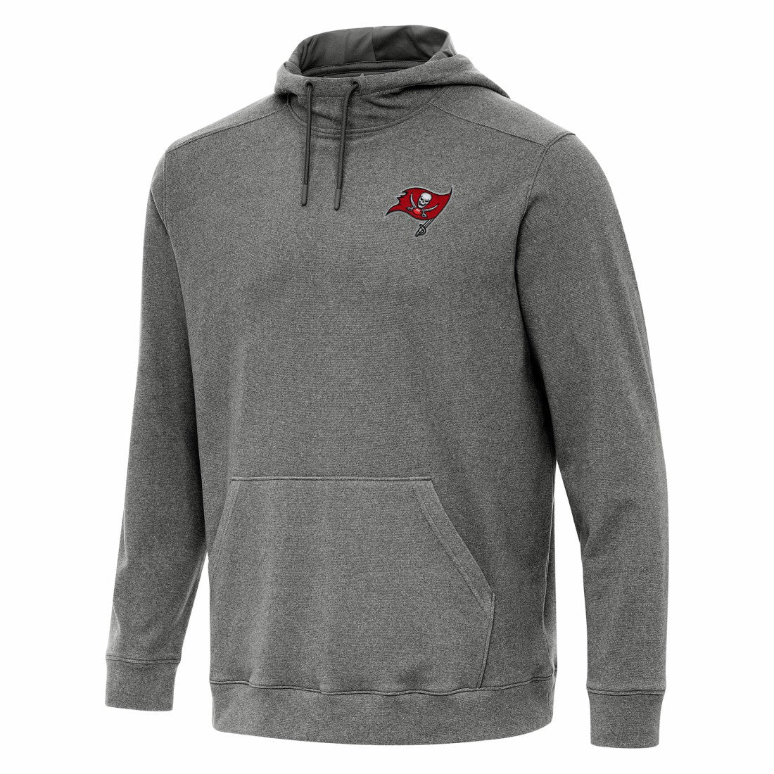 Tampa Bay Buccaneers Antigua Cloud Pullover Hoodie - Heather Black - NFL