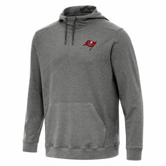 Tampa Bay Buccaneers Antigua Cloud Pullover Hoodie - Heather Black - NFL
