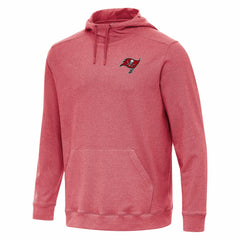 Tampa Bay Buccaneers Antigua Cloud Pullover Hoodie - Heather Red - NFL