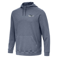 Seattle Seahawks Antigua Cloud Pullover Hoodie - Heather College Navy - NFL